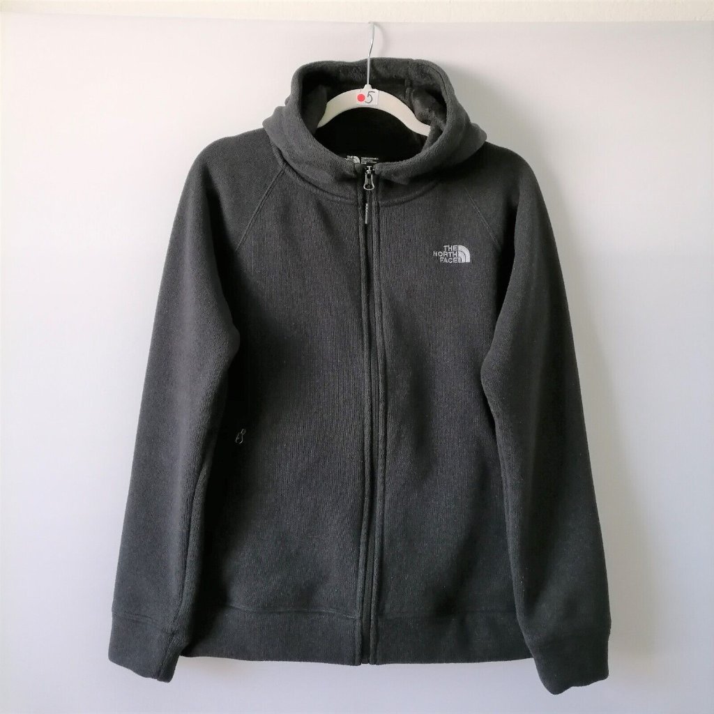 The North Face Femmes Black Hooded Long Sleeve High Neck Zipper Hoodie Size M